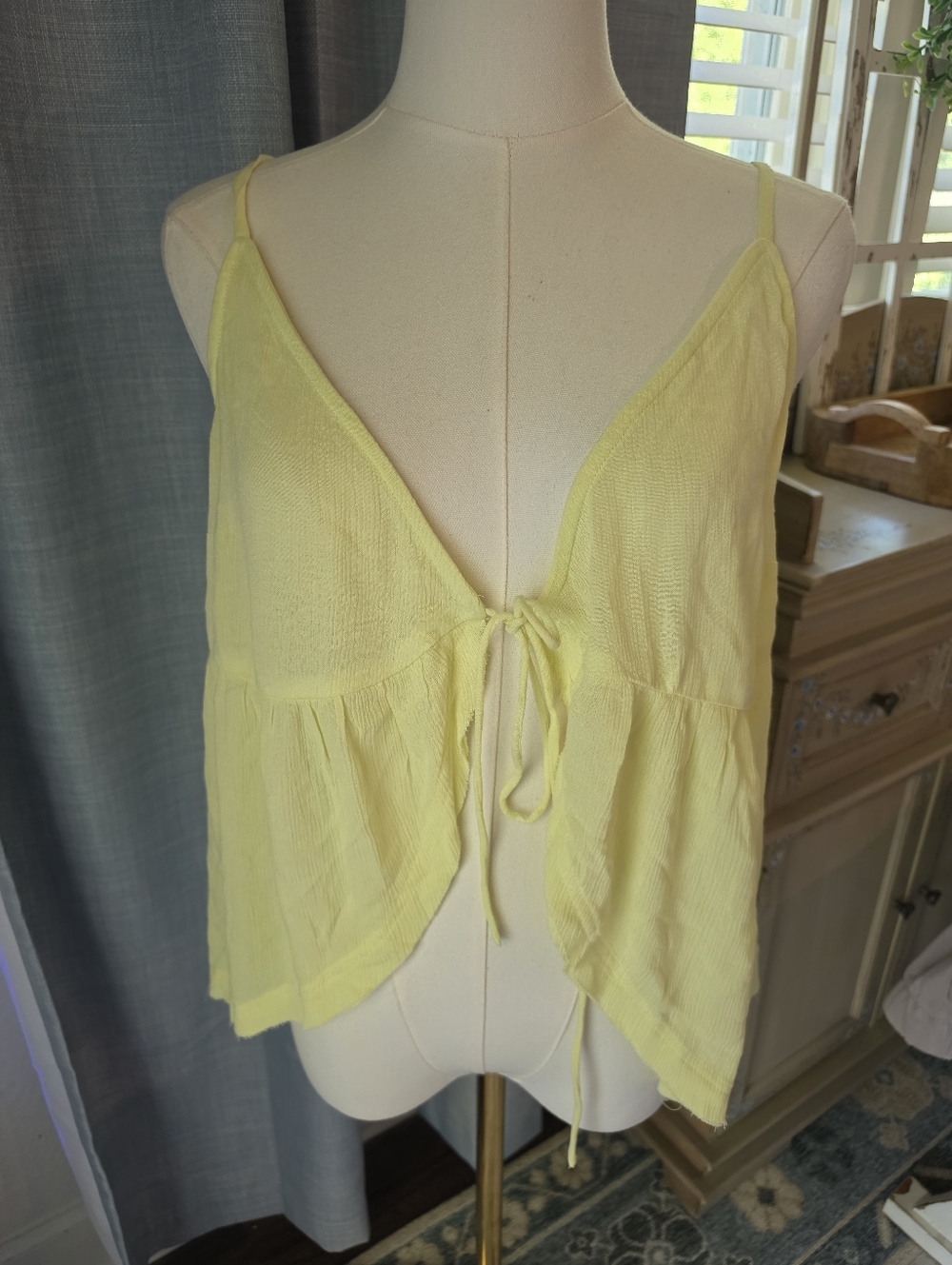 NWT Urban Yellow Tie Top